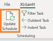 XLGantt(Excel Gantt) update schedule