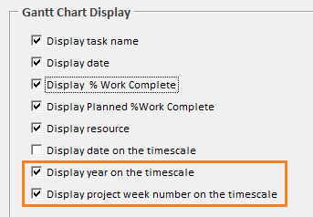 XLGantt(Excel Gantt) How to - display option